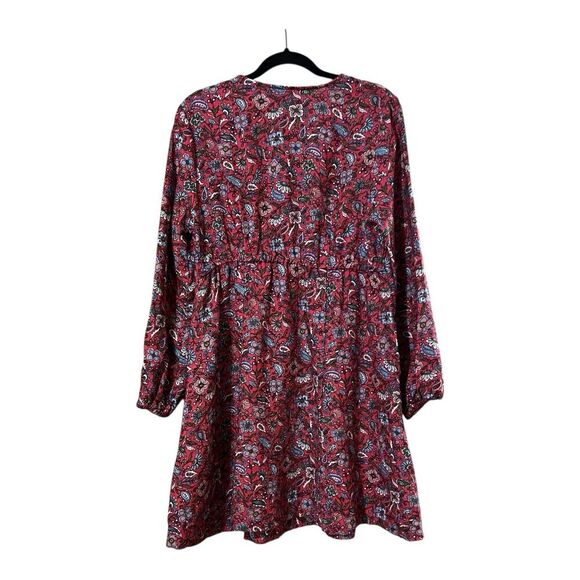 Boden Womens Size 10 Flippy V-Neck Linen Floral Print Mini Dress - Picture 4 of 5